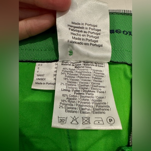 Golfino Men Gray Green Plaid Golf Shorts Ballmarker Size 38 Unisex Size XL EUC - Picture 9 of 13